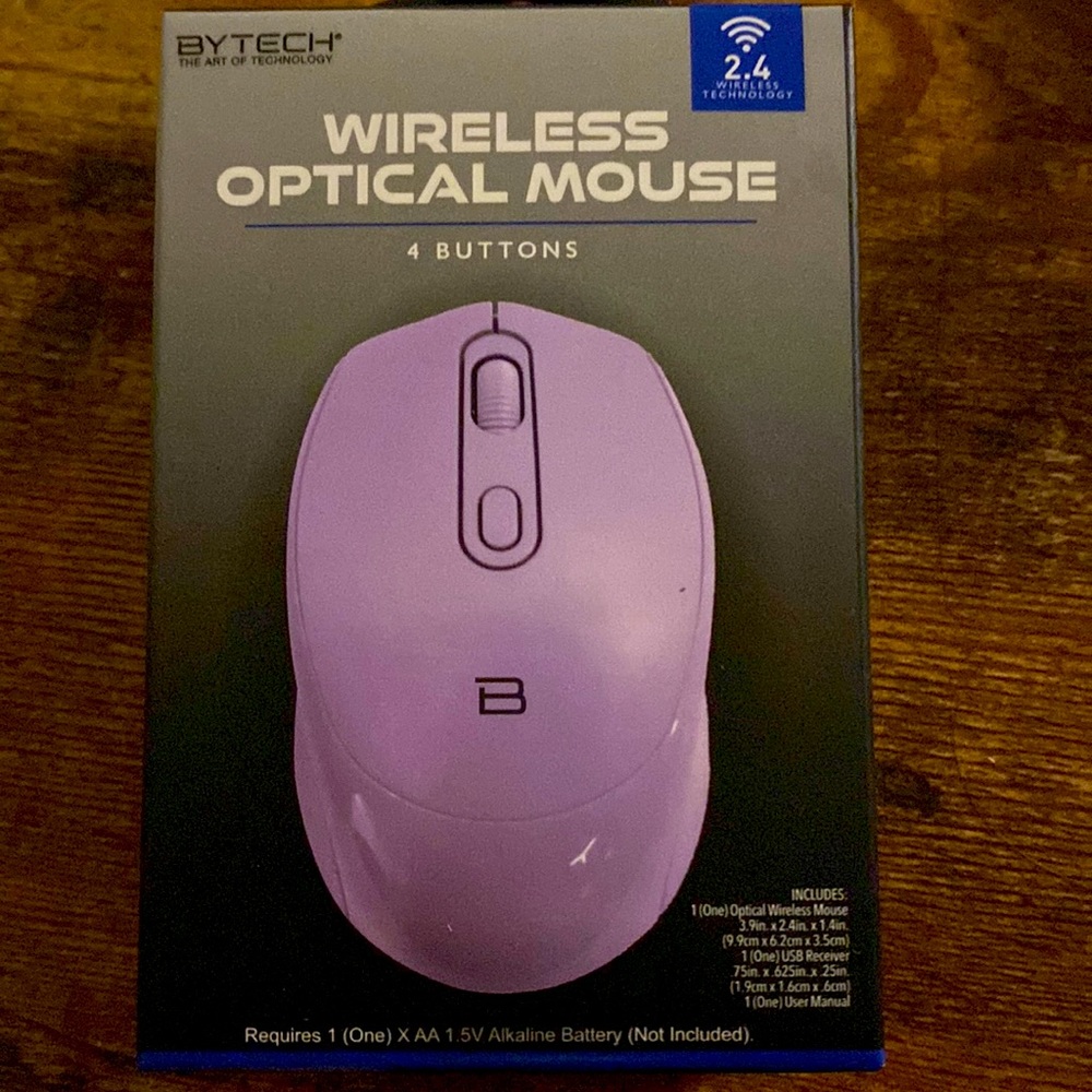 Wireless Optical Mouse (Lavender)